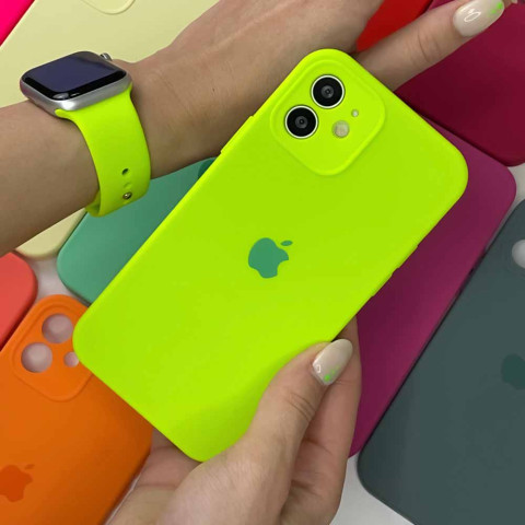 Чехол Silicone Case Full Camera для iPhone 12 Juicy green Чехол Silicone Case Full Camera для iPhone 12 Juicy green